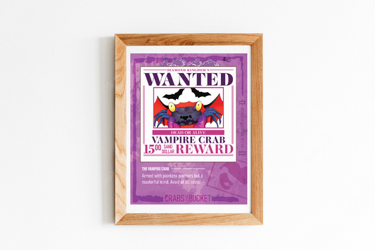 Vampire Crab Wanted Poster