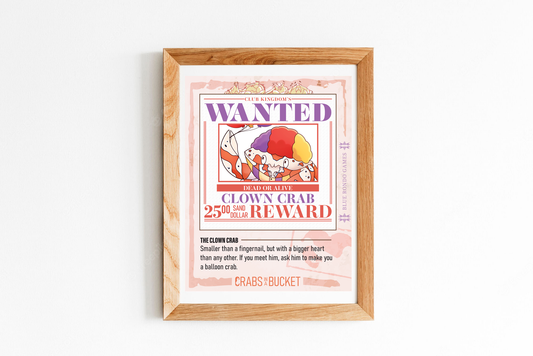 Clown Crab Wanted Poster
