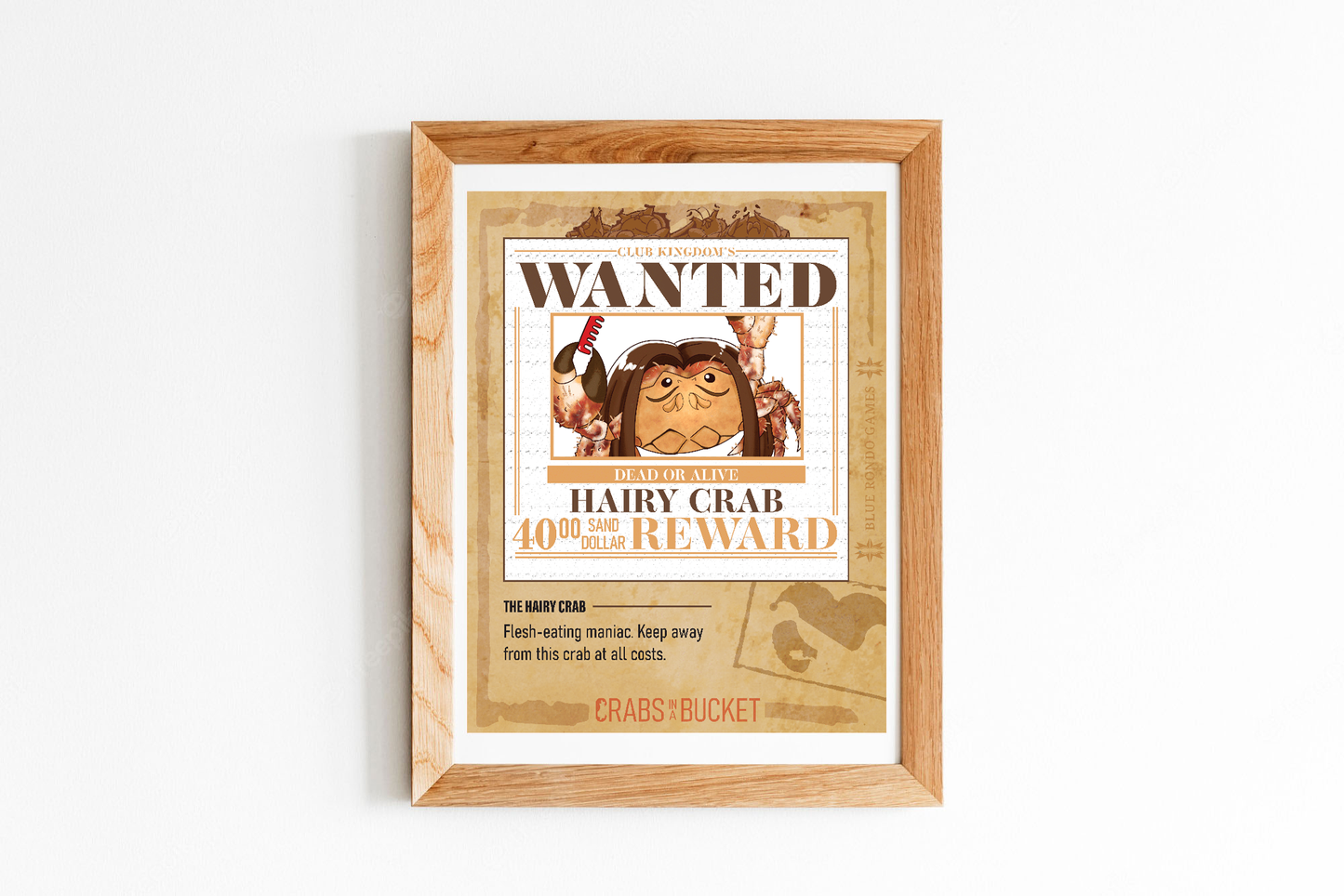 Hairy Crab Wanted Poster