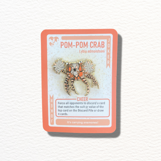 Pom-Pom Crab Enamel Pin (Limited Edition)