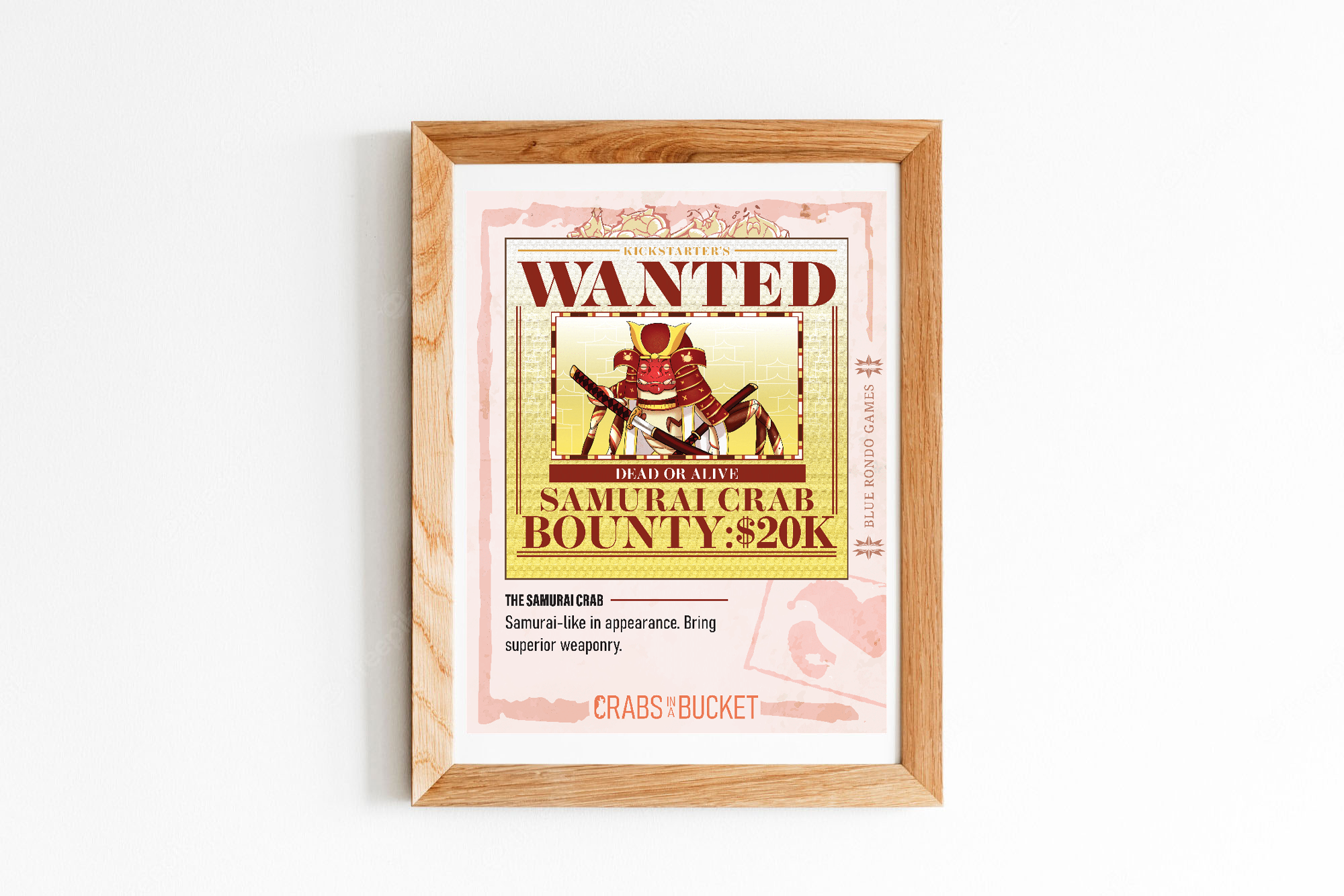 Samurai Crab Wanted Poster – Blue Rondo Games