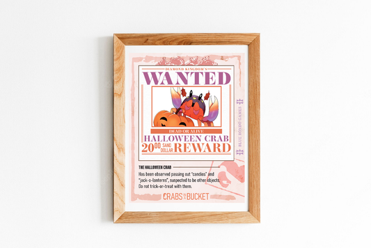 Halloween Crab Wanted Poster