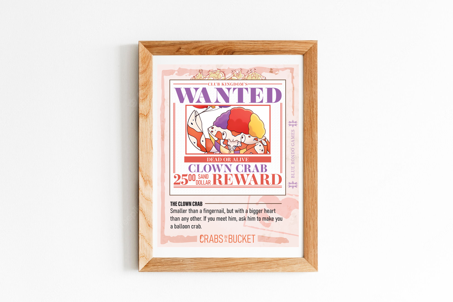 Clown Crab Wanted Poster