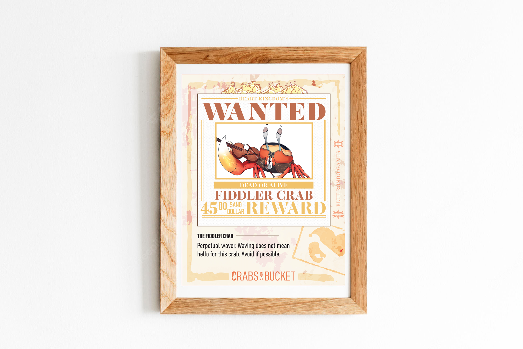 Fiddler Crab Wanted Poster – Blue Rondo Games